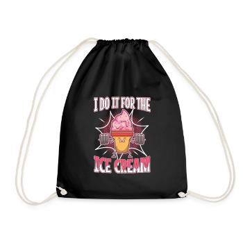 Je le fais pour la crème glacée - Sac de sport léger - noir - Devant