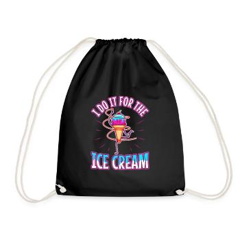 Je le fais pour la crème glacée - Sac de sport léger - noir - Devant