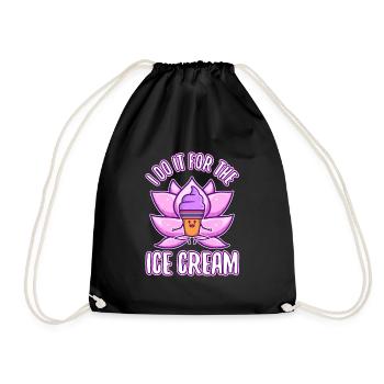 Je le fais pour la crème glacée - Sac de sport léger - noir - Devant