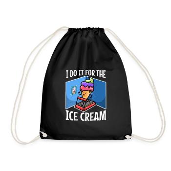 Je le fais pour la crème glacée - Sac de sport léger - noir - Devant