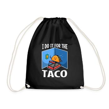 I do it for the Tacos - Drawstring Bag - black - Front