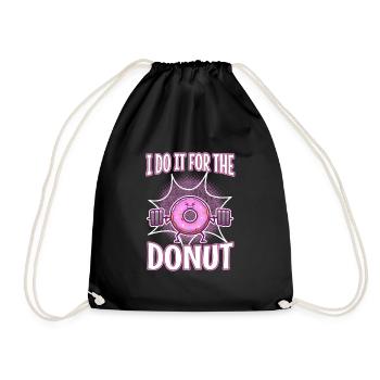 Je le fais pour les beignets - Sac de sport léger - noir - Devant
