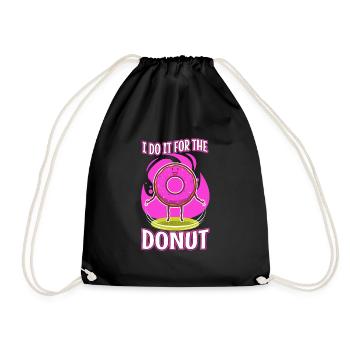Je le fais pour les beignets - Sac de sport léger - noir - Devant