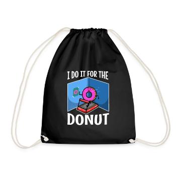 Je le fais pour les beignets - Sac de sport léger - noir - Devant