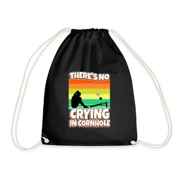 Theres no crying in cornhole - Turnbeutel - Schwarz - Vorne