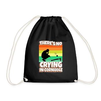 Theres no crying in cornhole - Turnbeutel - Schwarz - Vorne