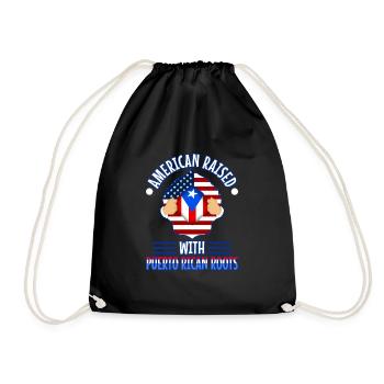 American raised with puerto rican roots - Turnbeutel - Schwarz - Vorne