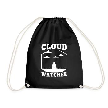 Cloud Watcher - Drawstring Bag - black - Front