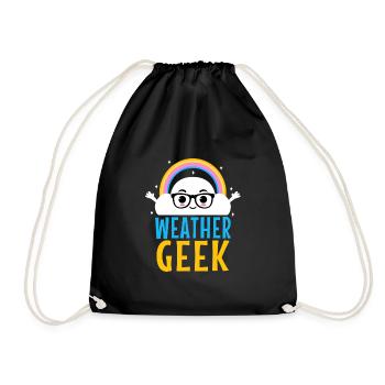 Weather Geek - Drawstring Bag - black - Front