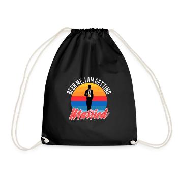 Beer Me, I am getting married - Drawstring Bag - black - Front
