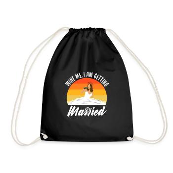 Je me marie - Sac de sport léger - noir - Devant