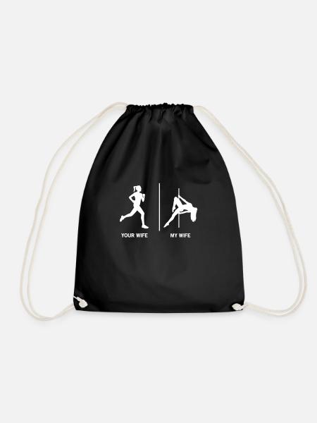 Pole Dance Geschenk Ehemann Mann Poledance - Turnbeutel - Schwarz