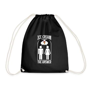 La crème glacée est toujours la réponse - Sac de sport léger - noir - Devant