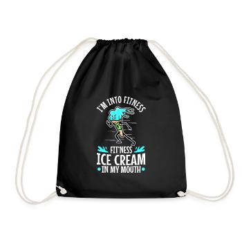 Im into fitness ice cream - Turnbeutel - Schwarz - Vorne