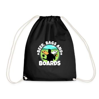 Cornhole - Beer Bags and Boards - Drawstring Bag - black - Front