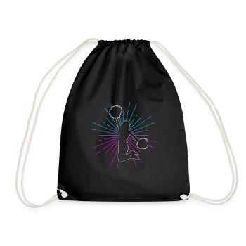 Cheerleader Cheerleading Design Sport Pompons Chee - Turnbeutel - Schwarz - Vorne