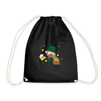 Irlande lutin vomit arc-en-ciel Saint-Patrick - Sac de sport léger - noir - Devant
