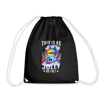 This Is As Jolly As I Get - Drawstring Bag - black - Front