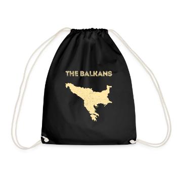 Balkan Saying Origin Pride Serbia Croatia - Drawstring Bag - black - Front