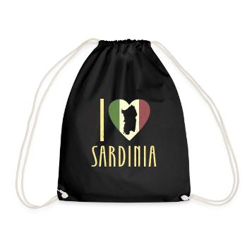 Italy Summer Mediterranean Sardinia Bella - Drawstring Bag - black - Front