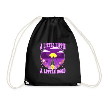 Un peu hippie Un petit capot - Sac de sport léger - noir - Devant
