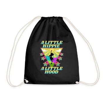 Un peu hippie Un petit capot - Sac de sport léger - noir - Devant