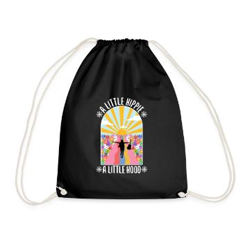 Un peu hippie Un petit capot - Sac de sport léger - noir - Devant