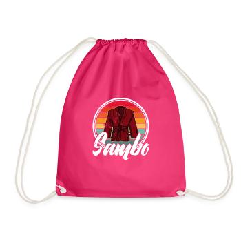 Sambo Selbstverteidigung Kampfart Sport Kämpfer - Turnbeutel - Fuchsia - Vorne