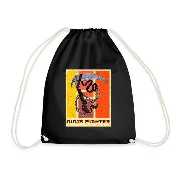 Arme à chaîne Kusarigama Japon arts martiaux Ninja - Sac de sport léger - noir - Devant