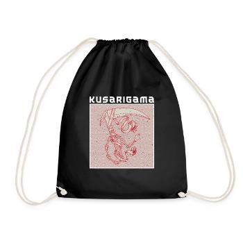 Arme de chaîne japonaise Kusarigama Ninja Kenjutsu Sort - Sac de sport léger - noir - Devant