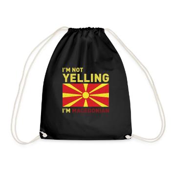 Macédoine Voyage Balkans Drapeau Macédonien - Sac de sport léger - noir - Devant