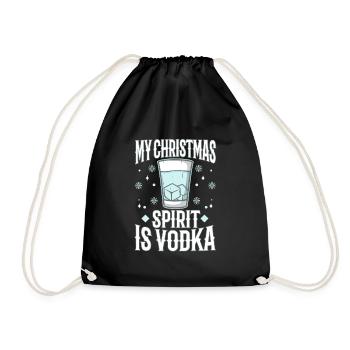 Mon de Noël est la vodka - Sac de sport léger - noir - Devant