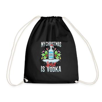 Mon de Noël est la vodka - Sac de sport léger - noir - Devant
