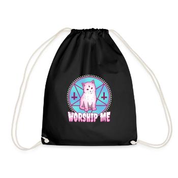 Worship me - Drawstring Bag - black - Front