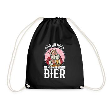 Ho Ho Hol mir mal ein Bier - Turnbeutel - Schwarz - Vorne