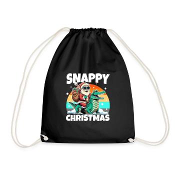 Snappy christmas - Drawstring Bag - black - Front