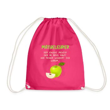 Mathematiker Mathematik Mathe Examen Lehramt - Turnbeutel - Fuchsia - Vorne