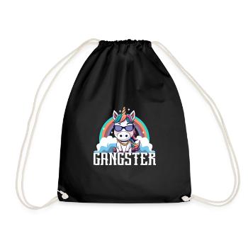 Licorne Gangsta - Sac de sport léger - noir - Devant