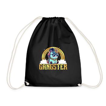 Licorne Gangsta - Sac de sport léger - noir - Devant