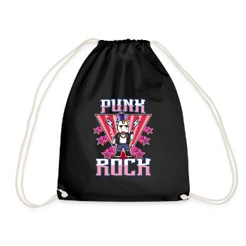 Punk Rock Unicorn - Turnbeutel - Schwarz - Vorne