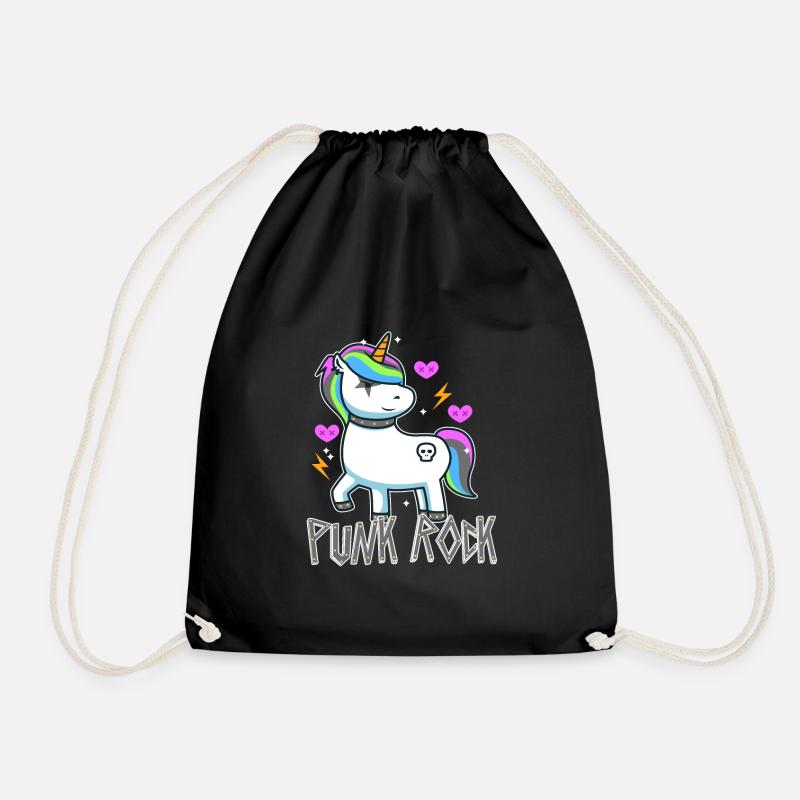 Punk Rock Unicorn - Turnbeutel - Schwarz