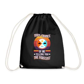 100 % de chances que je vous dise les prévisions - Sac de sport léger - noir - Devant