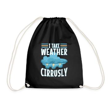 I Take Weather Cirrusly - Turnbeutel - Schwarz - Vorne