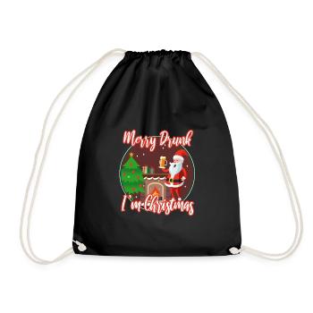 Joyeux saoul, je suis Noël - Sac de sport léger - noir - Devant