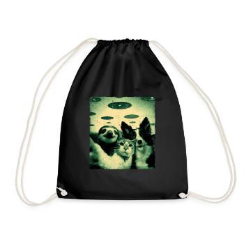 Waaaas ? Nous? Nopee Alien, Chat, Chien, Paresseux, OVNI - Sac de sport léger - noir - Devant