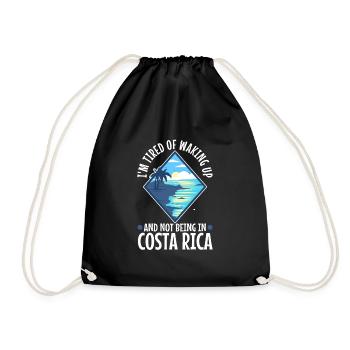 Im tired of waking up and not being in Costa Rica - Drawstring Bag - black - Front