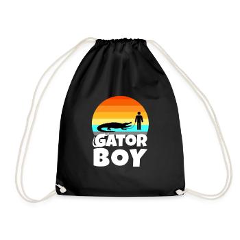 Gator Boy - Drawstring Bag - black - Front