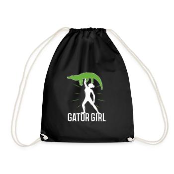 Gator Girl - Drawstring Bag - black - Front