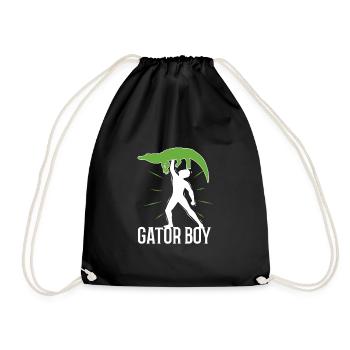 Gator Boy - Drawstring Bag - black - Front