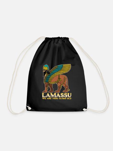 Lamassu Mesopotamien Babylon Gottheit Antik - Turnbeutel - Schwarz